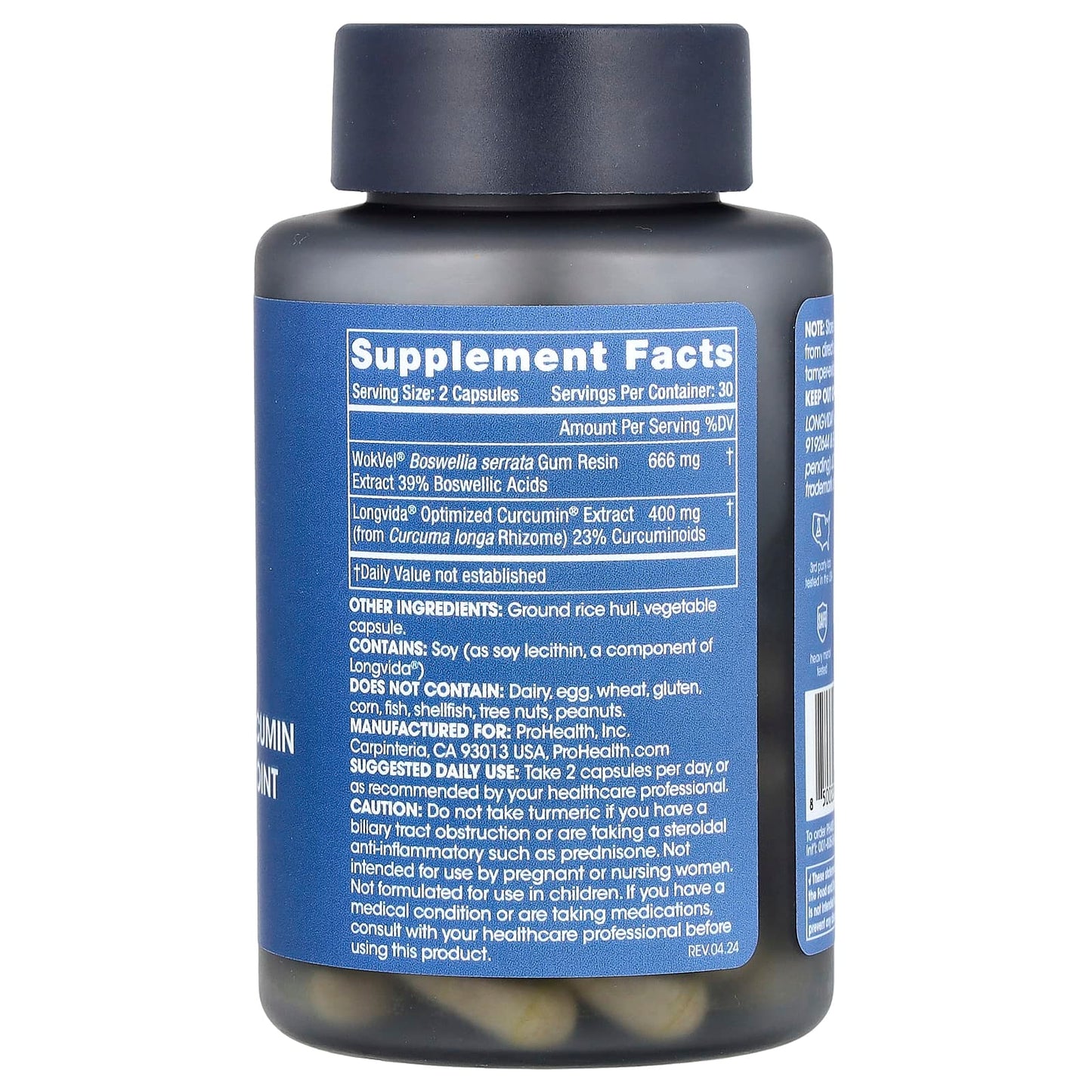 ProHealth Longevity, Optimized Curcumin, Body and Joint, 60 Capsules