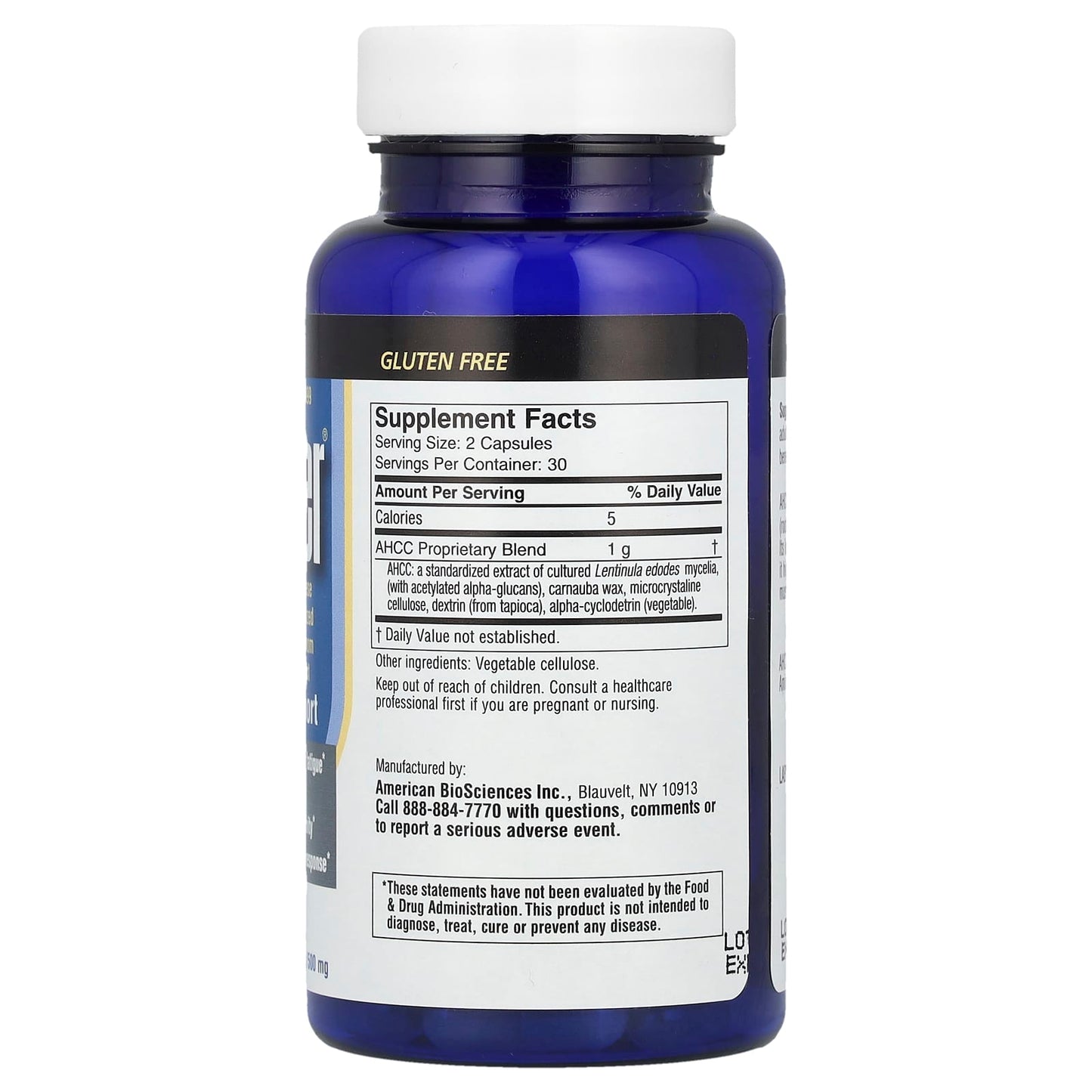 American Biosciences, ImmPower® AHCC®, 500 mg, 60 Vegetarian Capsules (250 mg Per Capsule)