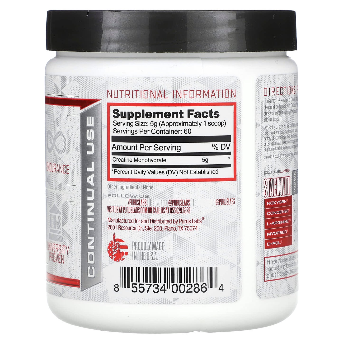 Purus Labs, Foundation Series, Creatine, 10.6 oz (300 g)