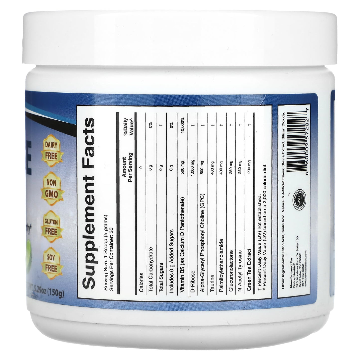 Divine Health, Brain Zone Focus, Lemon Lime, 5.29 oz (150 g)
