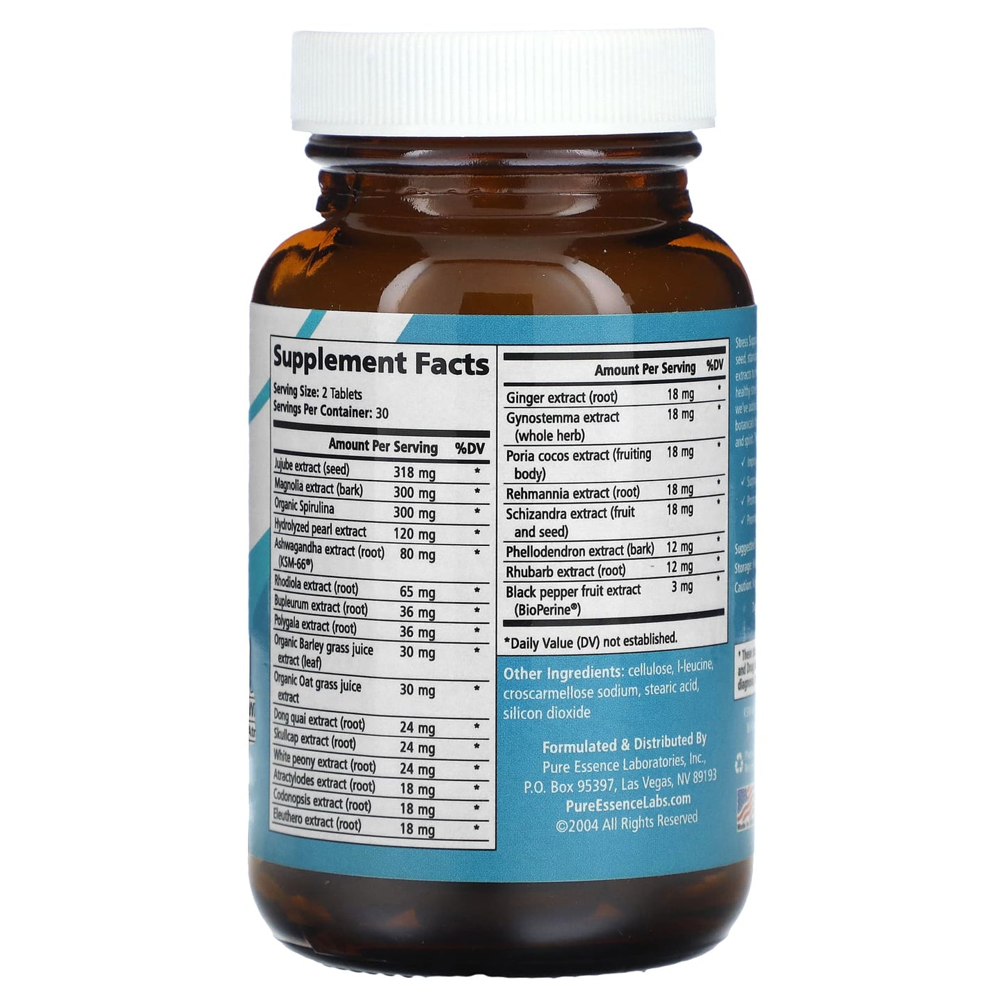Pure Essence, Stress Support System, 60 Tablets