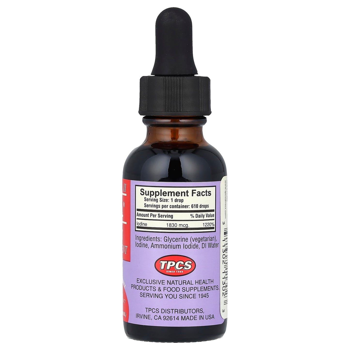 TPCS, Iosol® Formula II, 1,830 mcg, 1 fl oz (30 ml)