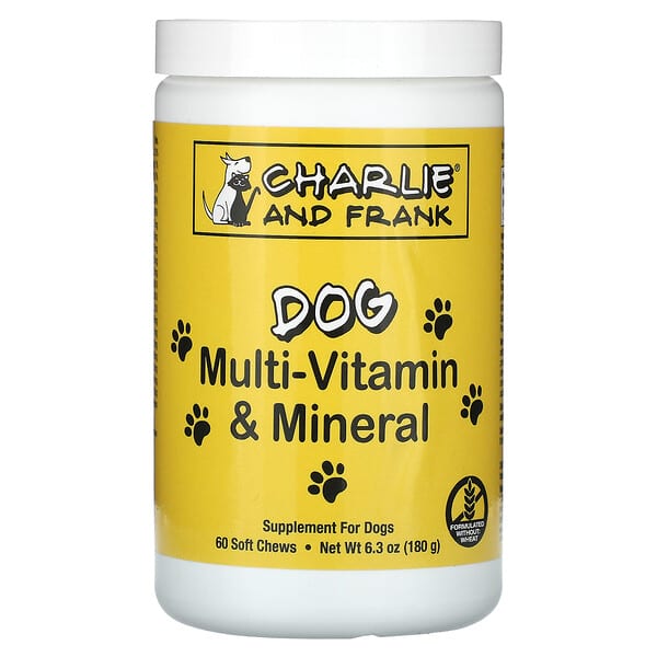 Charlie and Frank, Dog Multi-Vitamin & Mineral, Supports Fresh Breath, 60 Soft Chews, 6.3 oz (180 g)