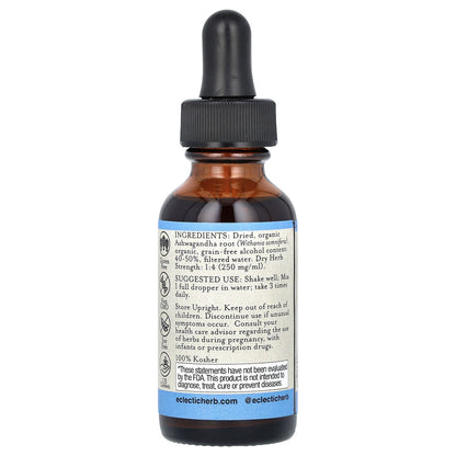 Eclectic Herb, Ashwagandha Extract, 250 mg, 1 fl oz (30 ml)