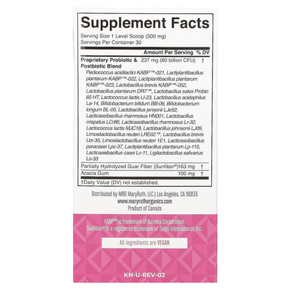 MaryRuth's, 3-in-1 Daily Menopause Support, Unflavored, 60 Billion CFU, 0.5 oz (15 g)