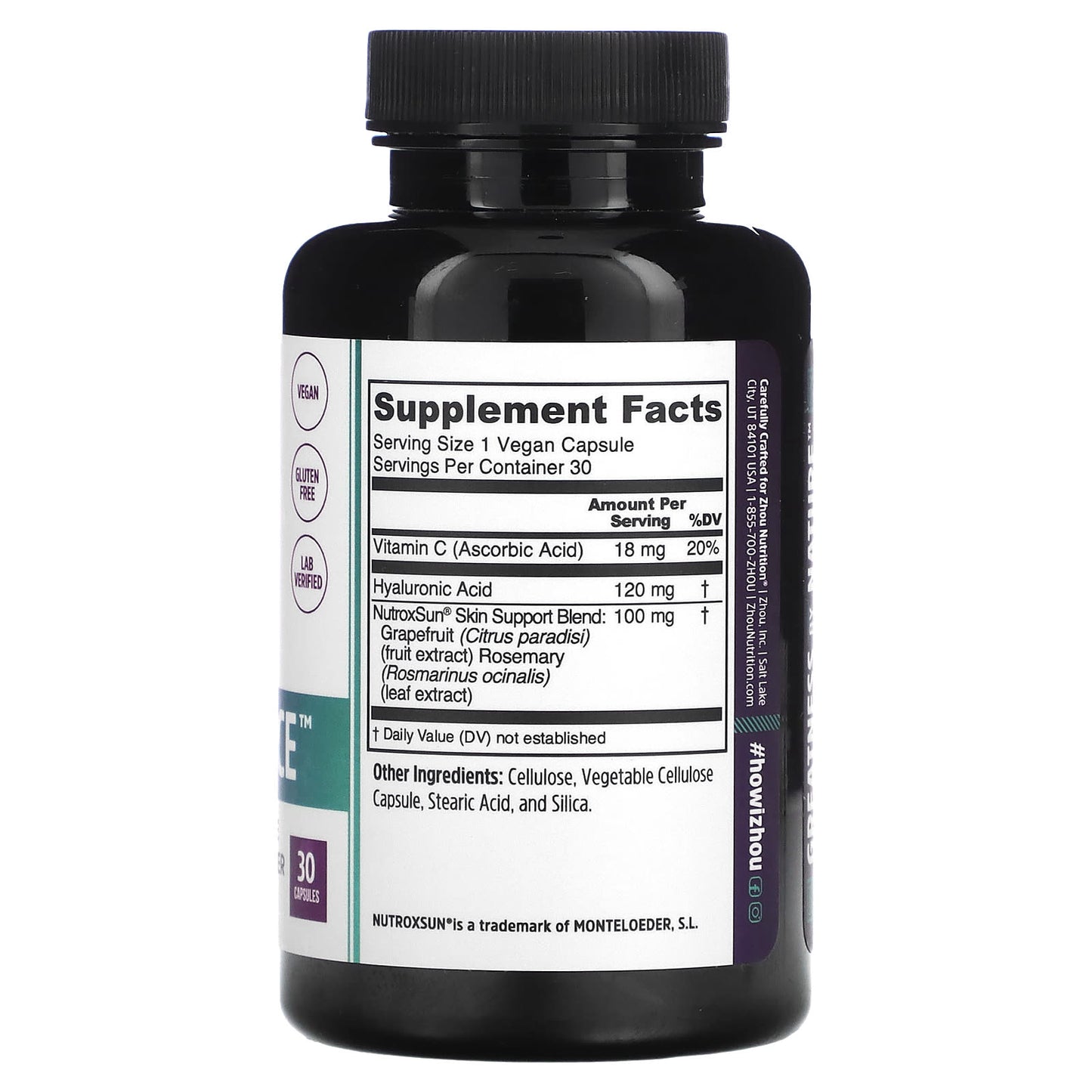 Zhou Nutrition, Glowfluence, 30 Capsules