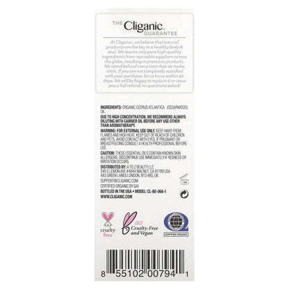 Cliganic, 100% Pure Essential Oil, Cedarwood Oil, 1 fl oz (30 ml)