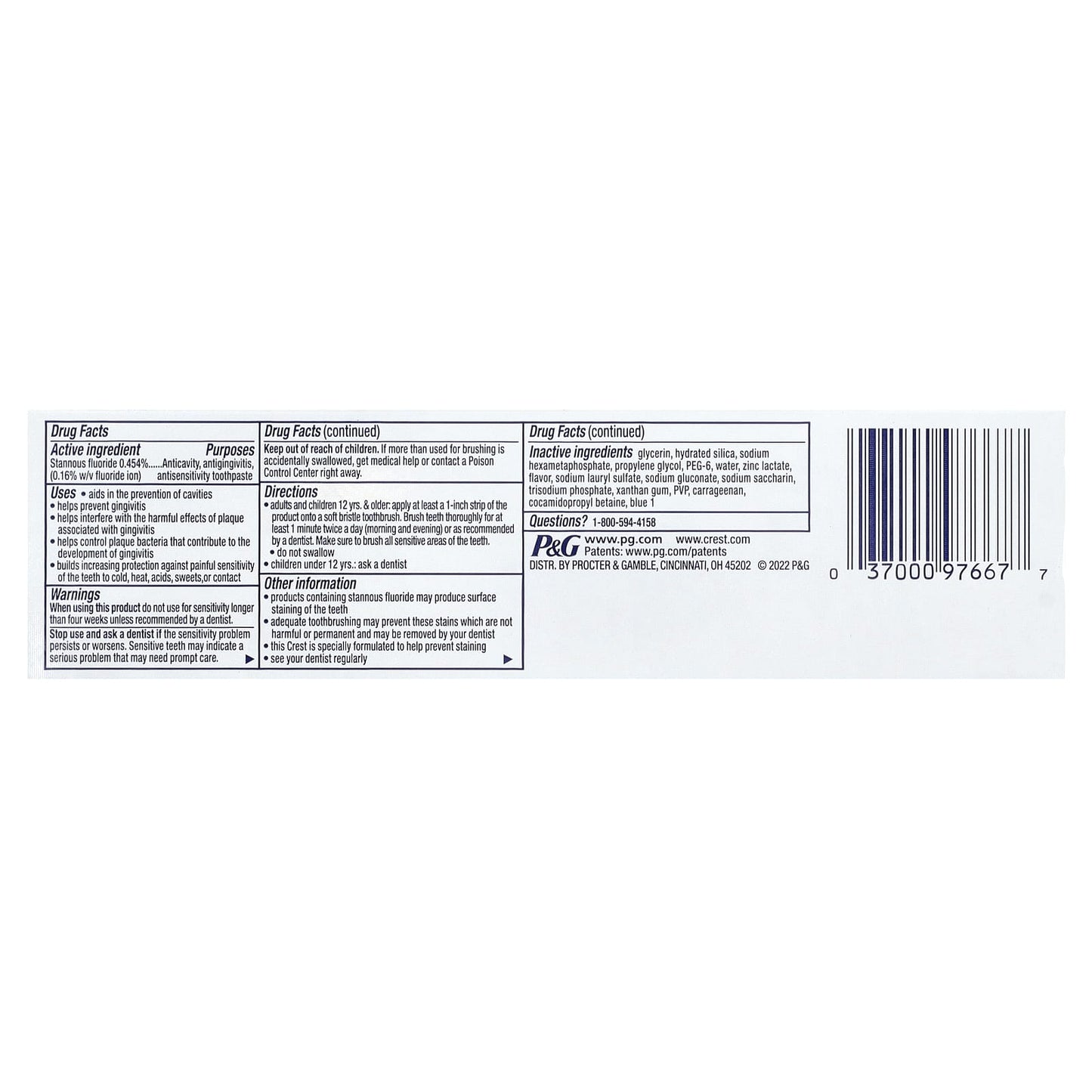 Crest, Pro-Health Advanced, Fluoride Toothpaste, Deep Clean Mint, 3 Pack, 5.1 oz (144 g) Each