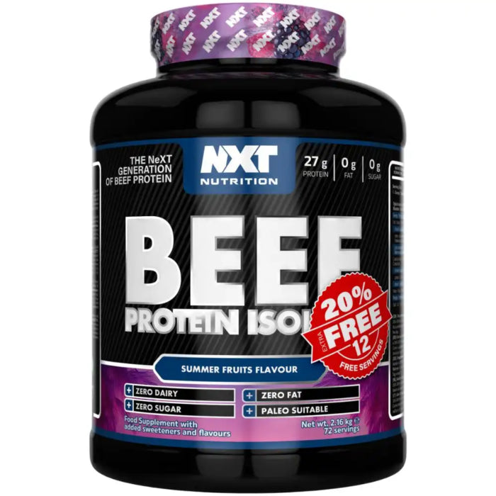 NXT Beef Protein Isolate 1.8kg+20% Extra FREE