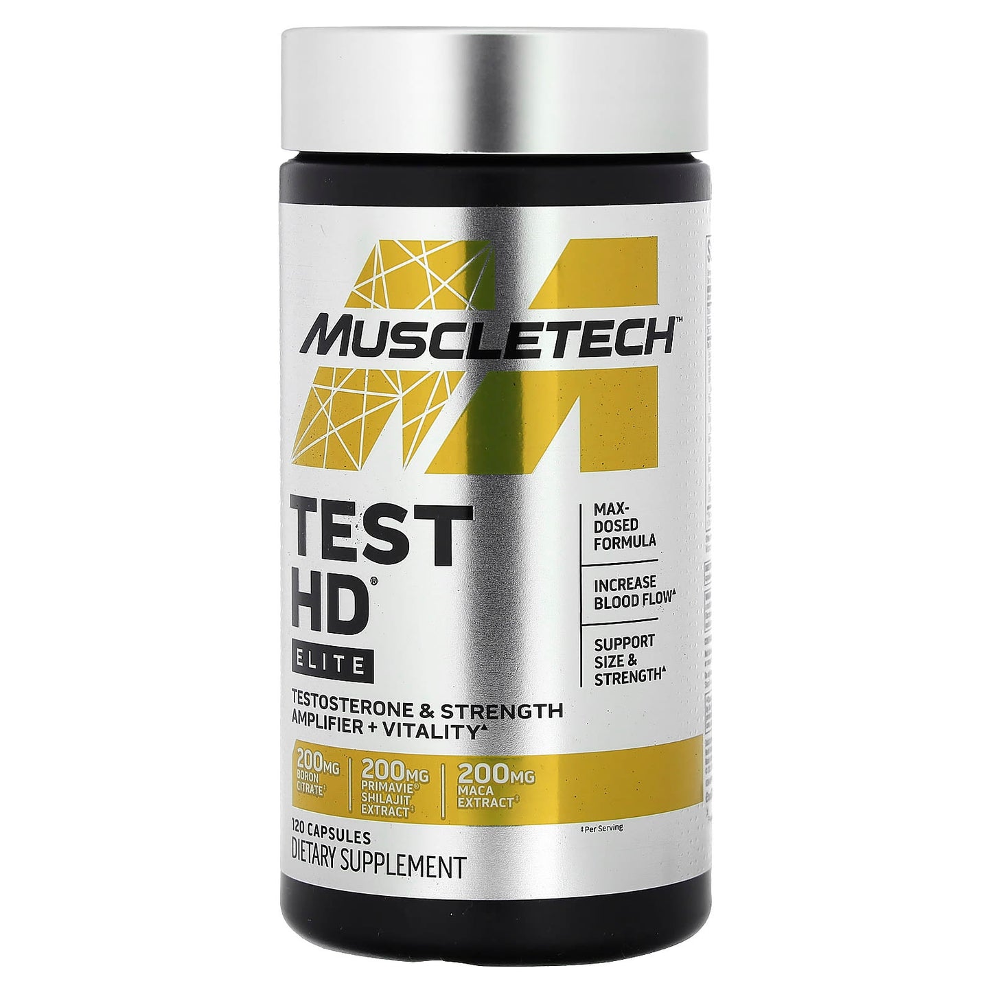 MuscleTech, Test HD, Elite, 120 Capsules