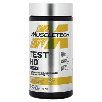 MuscleTech, Test HD, Elite, 120 Capsules