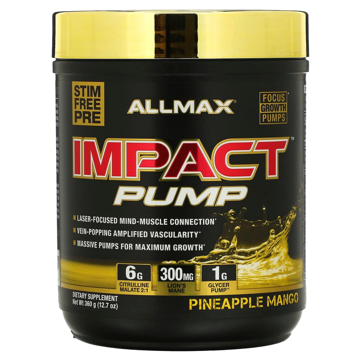 ALLMAX, IMPACT™ PUMP, Pineapple Mango, 12.7 oz (360 g)