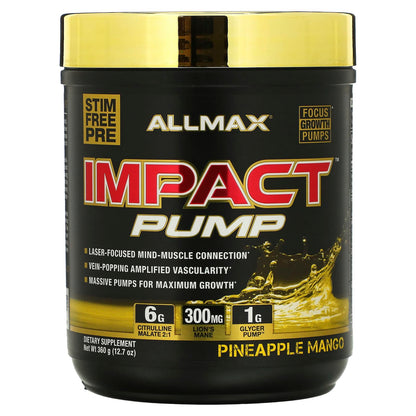 ALLMAX, IMPACT™ PUMP, Pineapple Mango, 12.7 oz (360 g)