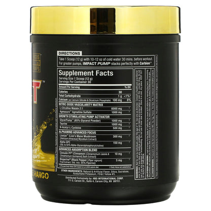 ALLMAX, IMPACT™ PUMP, Pineapple Mango, 12.7 oz (360 g)