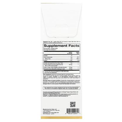California Gold Nutrition, Prebiotic Fiber Plus Turmeric, Ginger, & Boswellia, 3 Packets, 0.22 oz (6.3 g) Each