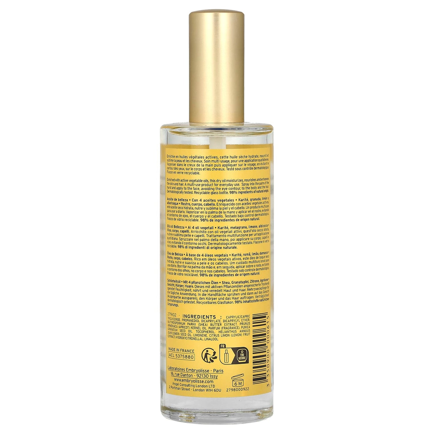 Embryolisse, Beauty Oil, 3.38 fl oz (100 ml)