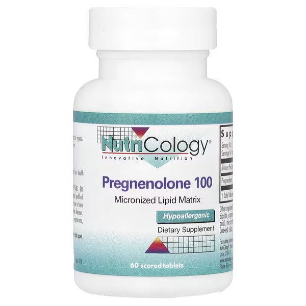 Nutricology, Pregnenolone 100, 100 mg, 60 Scored Tablets