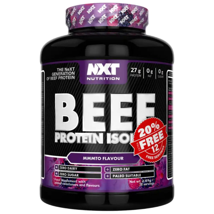 NXT Beef Protein Isolate 1.8kg+20% Extra FREE