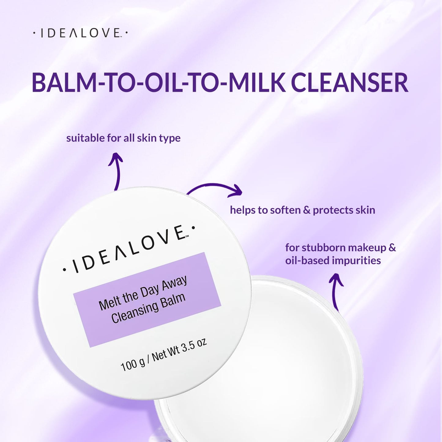 Idealove, Melt the Day Away, Cleansing Balm, 3.5 oz (100 g)