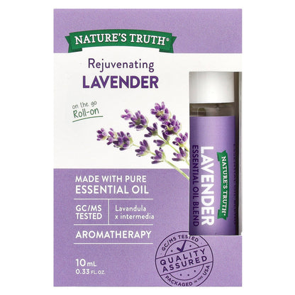 Nature's Truth, Essential Oil, On The Go Roll-On, Rejuvenating Lavender, 0.33 fl oz (10 ml)