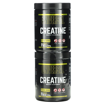 Universal U, Creatine Monohydrate, Unflavored, 2 Bottles, 7.05 oz (200 g) Each