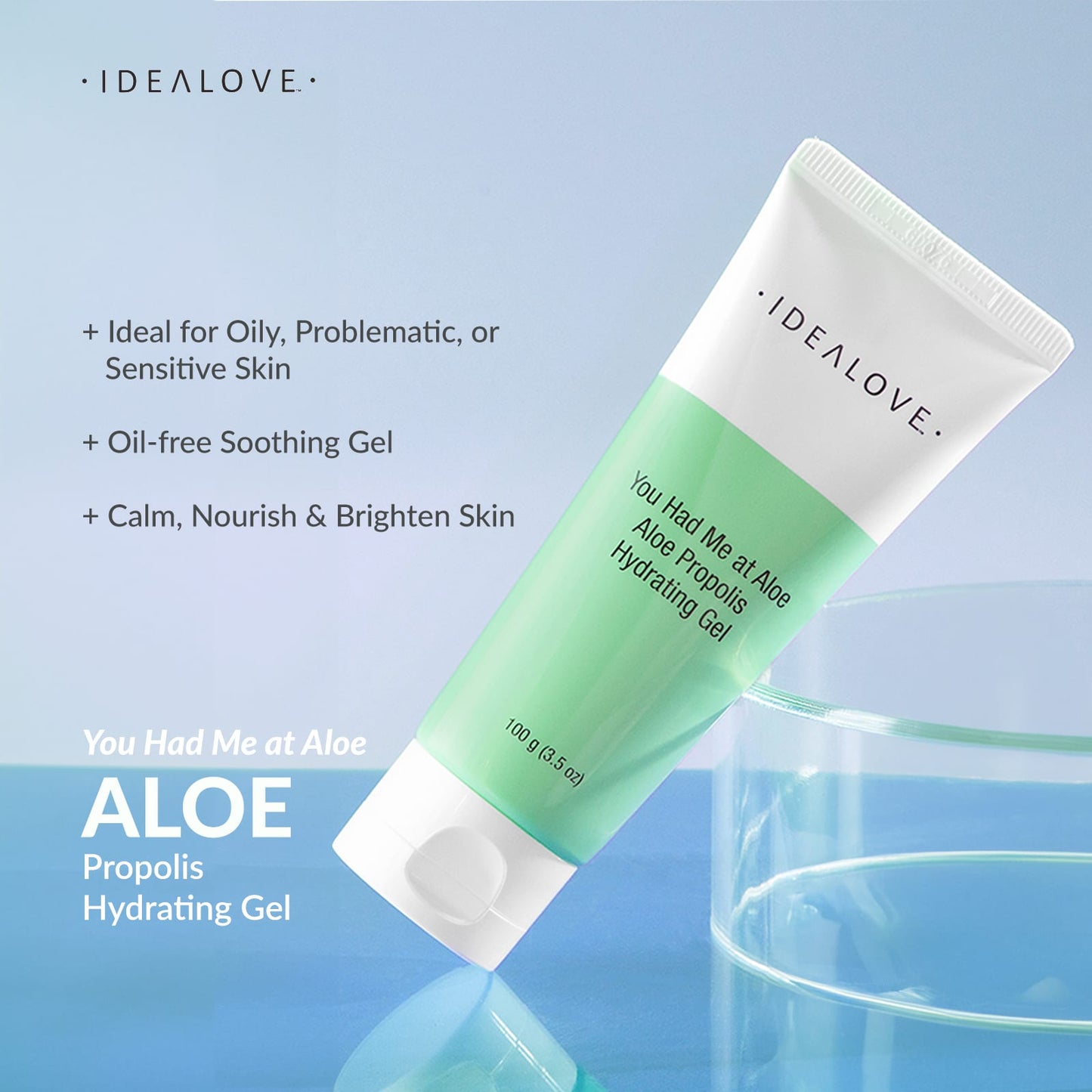 Idealove, You Had Me At Aloe, Aloe Propolis Hydrating Gel, 3.5 oz (100 g)