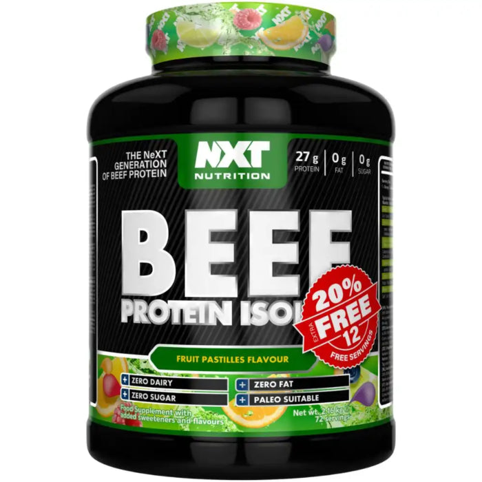 NXT Beef Protein Isolate 1.8kg+20% Extra FREE