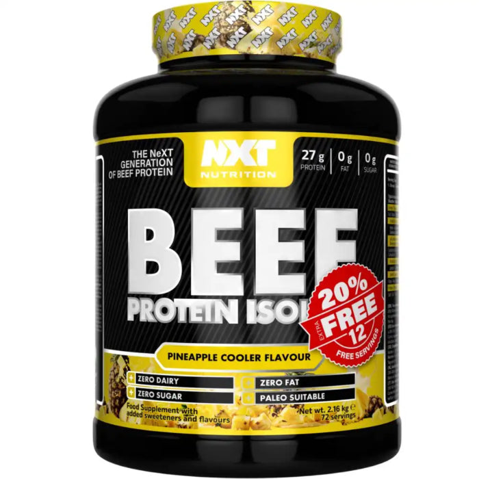 NXT Beef Protein Isolate 1.8kg+20% Extra FREE