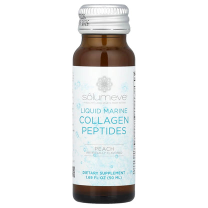 Solumeve, Ageless Beauty, Liquid Marine Collagen, Peach , 10 Bottles, 1.69 fl oz (50 ml) Each