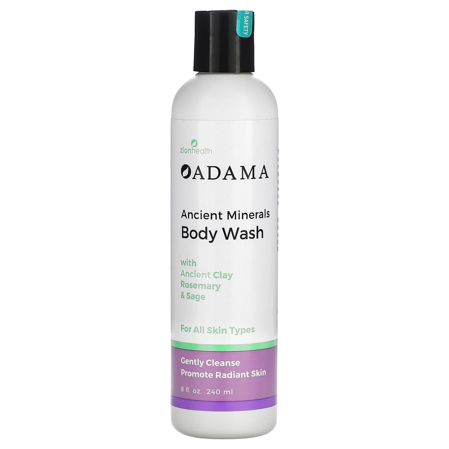Zion Health, Adama, Ancient Minerals Body Wash with Ancient Clay, Rosemary & Sage, 8 fl oz (240 ml)