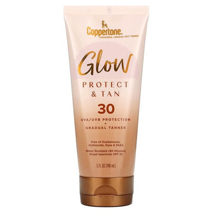 Coppertone, Glow, Protect & Tan, SPF 30, 5 fl oz (148 ml)