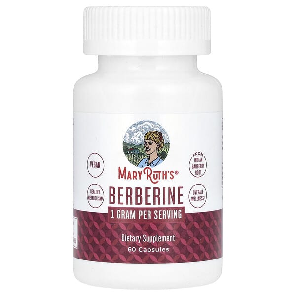 MaryRuth's, Berberine, 1 g, 60 Capsules (500 mg Per Capsule)