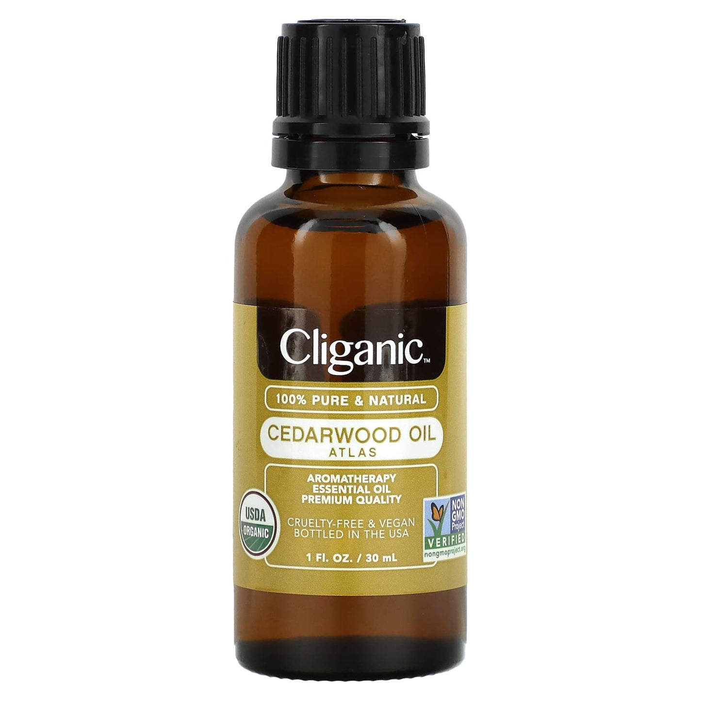 Cliganic, 100% Pure Essential Oil, Cedarwood Oil, 1 fl oz (30 ml)