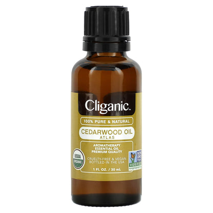Cliganic, 100% Pure Essential Oil, Cedarwood Oil, 1 fl oz (30 ml)
