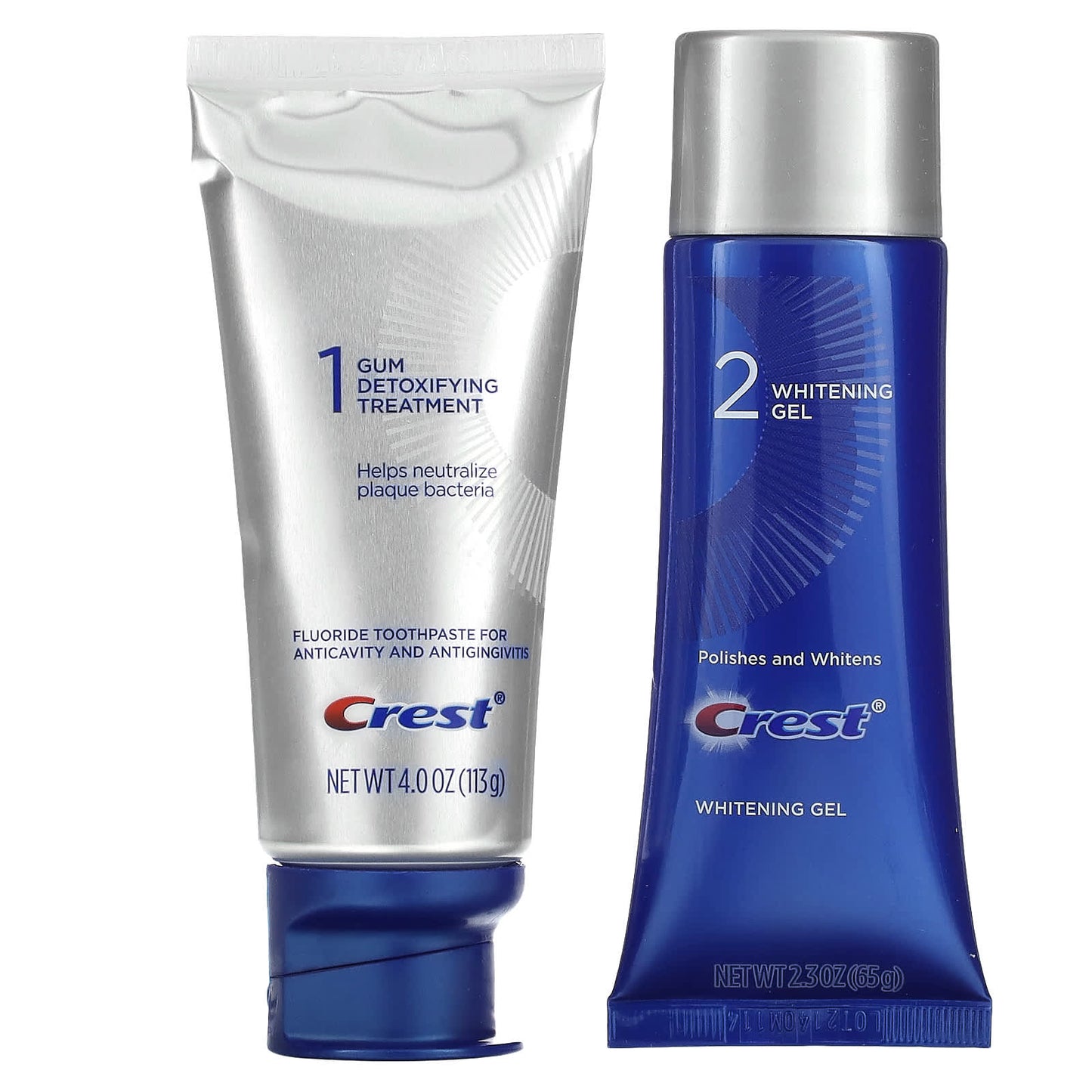 Crest, Gum Detoxify + Whitening 2-Step System, 2 Piece Set